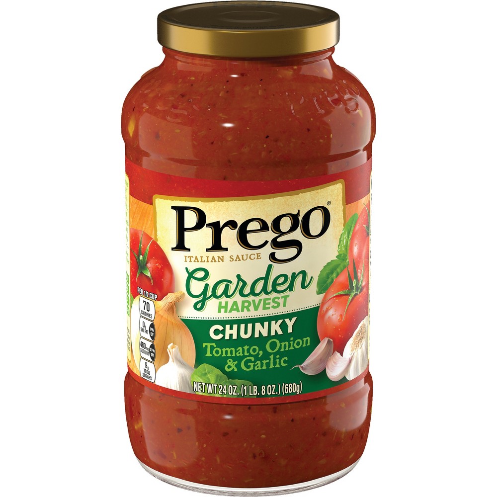 UPC 051000012142 product image for Prego Chunky Garden Tomato-Onion & Garlic Sauce 24 oz | upcitemdb.com