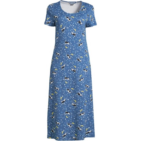 Women's Supima Nightgown, Short-Sleeve Floral