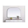 Elegant Lighting Metal Frame Arch Mirror 42x30 Inch in Silver - 4 of 4