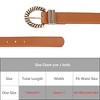INSPIRE CHIC Women Gold Buckle Vintage 1.1" Width Classic Faux Leather Waist Belts 1Pc - 4 of 4