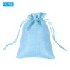 Unique Bargains Cotton Linen Bank Coin Change Bag with Drawstring 6 Pcs - 3 of 4