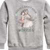 Boys' - Disney - Forget About Your Worries Baloo and Mowgli Graphic Long Sleeve Fleece Sweatshirt - 2 of 4