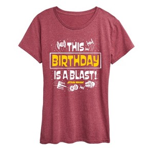 Women's - Star Wars - This Birthday Is A Blast Short Sleeve Graphic T-Shirt - 1 of 4