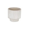 Cheung's Triani Round Lined Pattern Band Pattern Ceramic Pot- Small - Gray - 2 of 3