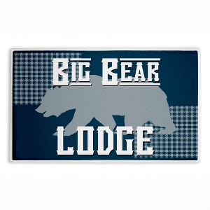 Stupell Industries Big Bear Lodge Printed Plush Bath Mat And Bath Rug, Design By Kim Allen, 18"X30" - 1 of 4