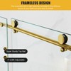 COZONY Frameless Shower Sliding Door, Clear Tempered Glass Waterproof Seal Strip Stainless Steel Hardware - 2 of 4