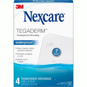3M H1626 Nexcare Tegaderm Waterproof Transparent Dressing 4 in. x 4 3/4 in. (Box of 4) - 1 of 3