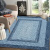 Grey/Blue Washable Runner Rug, Non-Slip Modern Hallway Carpet, Stain Resistant Low Pile Mat for Living Room, Bedroom, Kitchen - 2 of 4