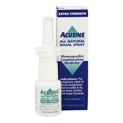 Acusine Extra Strength Nasal Spray, All Natural Homeopathic Decongestant Relief, 0.50 oz