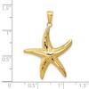 Black Bow Jewelry 14k Yellow Gold 25mm Diamond Cut Starfish Pendant - 4 of 4