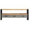 vidaXL TV Stand 51.2"x11.8"x19.7" Solid Wood Mango - 2 of 4