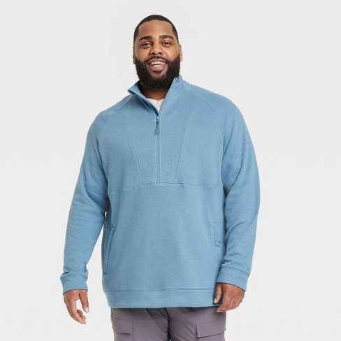 Blue discount zipper sweater