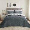 Joyfy 7 Pieces Queen Comforter Set with Dark Grey Sheets, 1 Down Alternative Comforter, 1 Flat Sheet, 1 Fitted Sheet, 2 Pillowcases and 2 Pillow Shams - 2 of 4