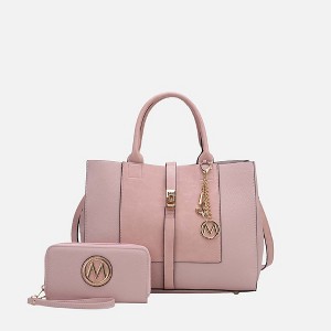 MKF Collection Yola Women’s Satchel Vegan Leather Bag and Wallet by Mia K- 2PCS Set - 1 of 4