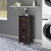 36.81" Omaha Storage Rack with Baskets Black - Winsome: Mid-Century 4-Drawer Tower - 3 of 4