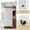 Kitchen Island with Storage, 52.8'' Rolling Kitchen Cart with Drawers & Towel Rack, Mobile Kitchen Island On Wheels For Dining Room Kitchen - 4 of 4