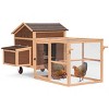 Outdoor Chicken Coop With Nesting Box, Chicken Coops Big With Removable Bottom For Easy Cleaning, Weatherproof Chicken Cage-Cuddlewood - 3 of 4