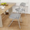 Folding Chairs with Padded Cushions, Portable Leather Upholstered Chair, Hold Up to 350 LBS, for Home, Office, Indoor & Outdoor Events - 2 of 4