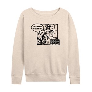 Women's - Rock 'Em Sock 'Em Robots - You Knocked My Blocked Lightweight French Terry Slouchy - 1 of 4