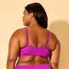Women's Tie-Front Longline Bikini Top - Shade & Shore™ Purple - 2 of 3