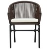 vidaXL 3 Piece Bistro Set with Cushions PE Rattan Brown - 3 of 4