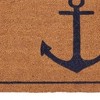 HomeRoots 16" X 30" Light Brown And Navy Blue Anchor Indoor Coir Door Mat - 4 of 4
