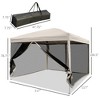 Vynxaria 210D Oxford 10' x 10' Pop Up Canopy Tent with Netting, Instant Screen Room House, Tents for Parties, Height Adjustable - 3 of 4