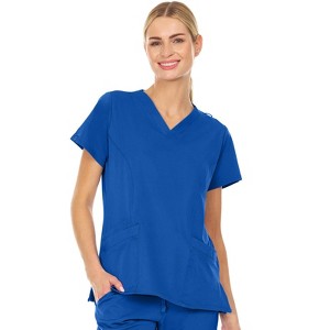 Medichic Women's Eleanor 3-Pocket Stretch V-Neck Scrub Top - 1 of 3