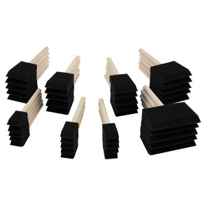 Oodles of Brushes 40 Pack Foam Brushes - Economical brushes for Art, Craft, Hobby, and Home - Perfect for Painters, Students, Arts & Crafts, & More! - 1 of 4