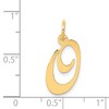 Black Bow Jewelry 14k Yellow Gold, Ella Collection Medium Fancy Script Initial O Pendant - 3 of 4