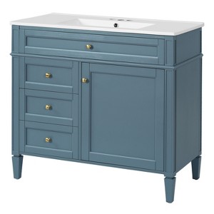 Dexmalle Elegant Modern Bathroom Storage Cabinet with Top Sink - 1 of 4