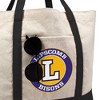 Lipscomb University Primary Logo Canvas Tote Bag With External Pocket, Reusable Shoulder Bag for Shopping, School, Beach - 2 of 4