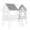 CAVINAS Twin Size Modern Low Loft Bed with Two Side Windows & Ladder,House Bed Frame for Bedroom,Kids Room - 3 of 4
