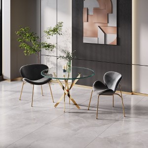 Sapphtopaz Modern Simple Velvet Dining Chairs Set of 2, Upholstered Side Accent Chairs Kitchen Chairs with Gold Metal Legs for Dining Room, Kitchen - 1 of 4