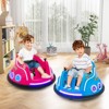 Costway 12V Kids Ride on Bumper Car Remote Control w/ Flashing LED Light & Music - 2 of 4