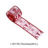 Unique Bargains Gift Wrap Ribbons Faux Linen with Reindeer Border Polyester 78.74"x1.97" 1 Pc - 3 of 4