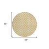 Gold Beige And Ivory Geometric Washable Indoor Outdoor Area Rug - 3 of 4