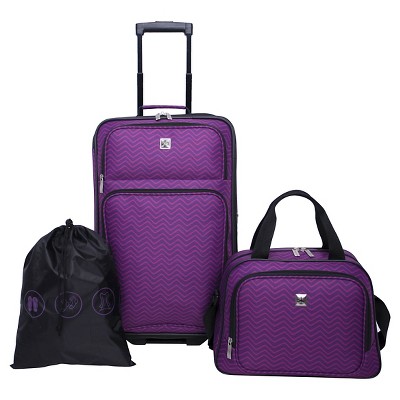 skyline luggage purple