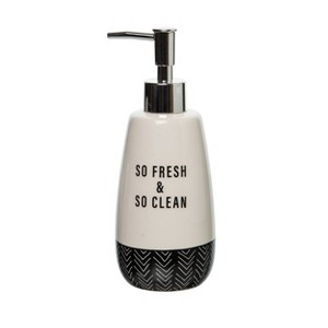 Totalee Gift So Fresh & So Clean Soap Dispenser Ceramic White 12.5 oz - 1 of 1