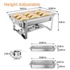 GustoWave Chafing Dish , 8 QT Food Servers and Warmers Stainless Steel Chafing Dish Buffet Set with Water Pan - 2 of 4