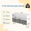 RISOKEYS Kids Bookshelf with 3 Collapsible Fabric Drawers - Toy Storage Organizer for Nursery,Playroom,Bedroom - 3 of 4