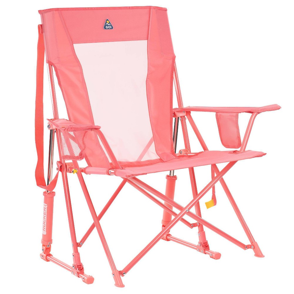 GCI Outdoor Comfort Pro Rocker Foldable Rocking Camp Chair with Mesh Backrest