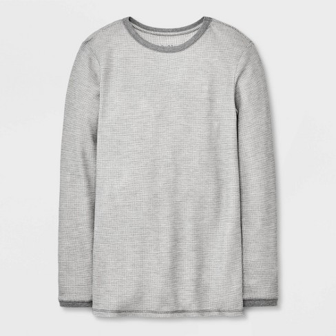 Men's Relaxed Fit Long Sleeve Thermal Undershirt - Goodfellow & Co™ Gray M  : Target