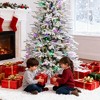 SUGIFT 6FT Pre-Lit Snow-Flocked Aspen Christmas Tree with 300 Multicolor LED Lights, 11 Light Modes, 1350 PE & PVC Branch Tips - 4 of 4