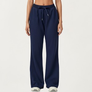 Anna-Kaci Active Women's Wide Leg High Waist Drawstring Pants with Relaxed Fit and Soft Stretch Fabric - 1 of 4