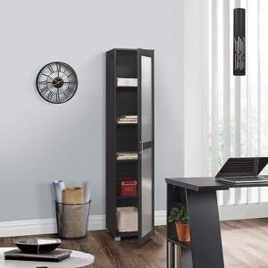 Kings Brand Furniture Romero Tall Curio Cabinet with 1 Door - 1 of 4