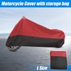 Unique Bargains 180T Waterproof Rain Dust Motorcycle Cover Outdoor Sun Protector - 4 of 4