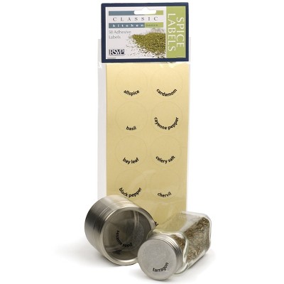 Round Adhesive Spice & Herb Labels - Clear