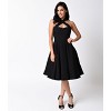 Unique Vintage Women's Criss Cross Halter Rita Flare Dress - 3 of 4