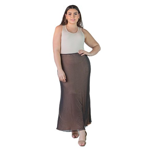 Elastic waist 2024 skirt plus size